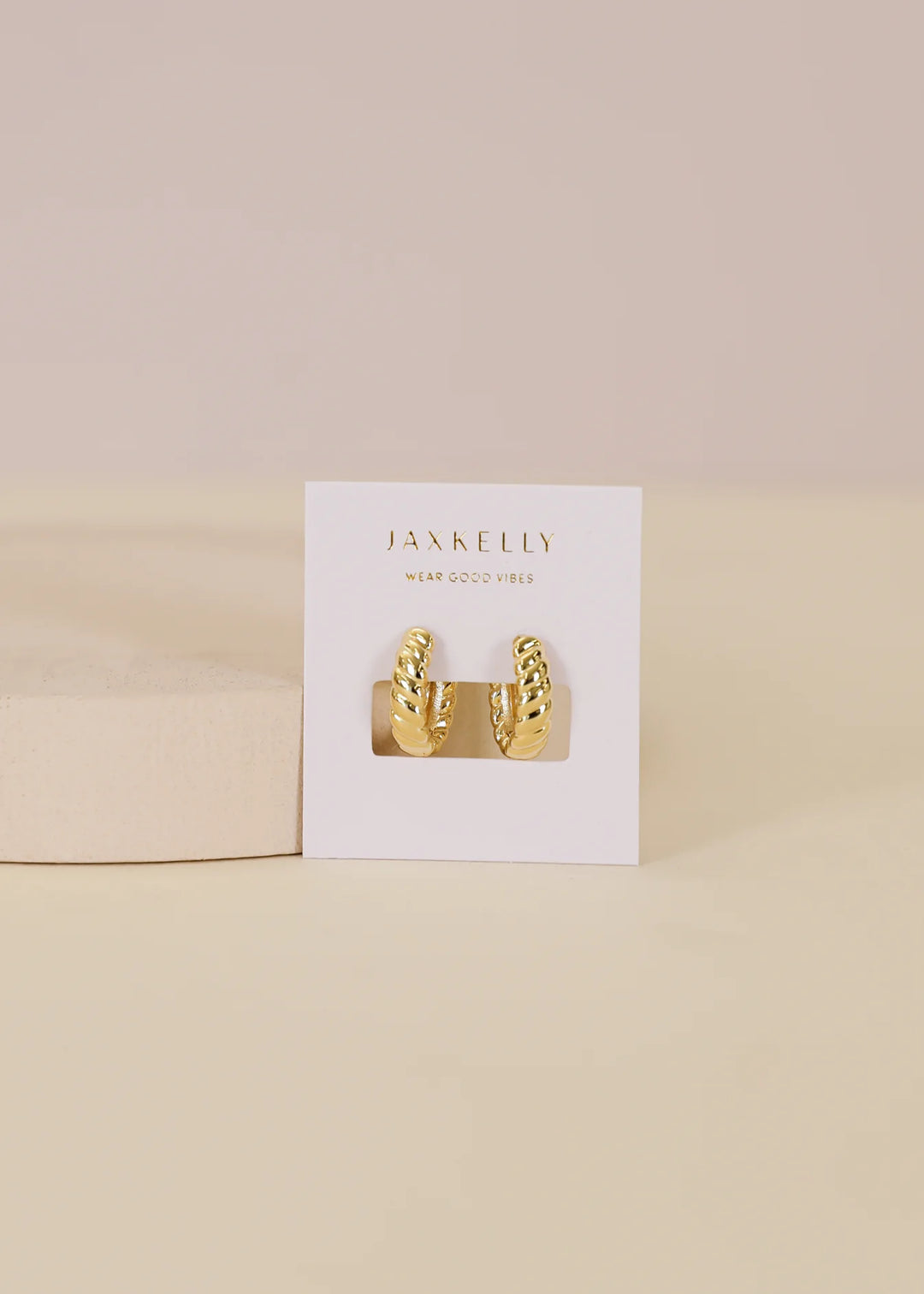 Jax Kelly Small Channel Gold Hoop Earrings