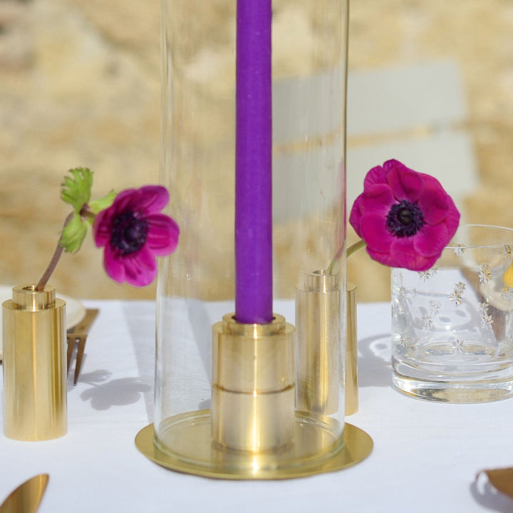 Maison Pechavy 1920 Large Brass Candle Holders - S/2