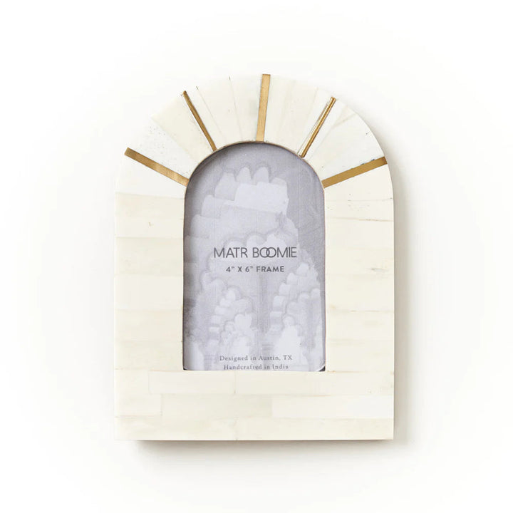 5" x 7" Mukhendu Arch Cream Picture Frame - Handcrafted Bone