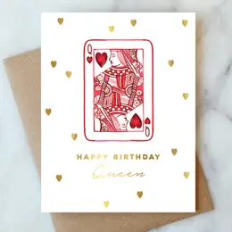 Queen of Hearts Birthday Card