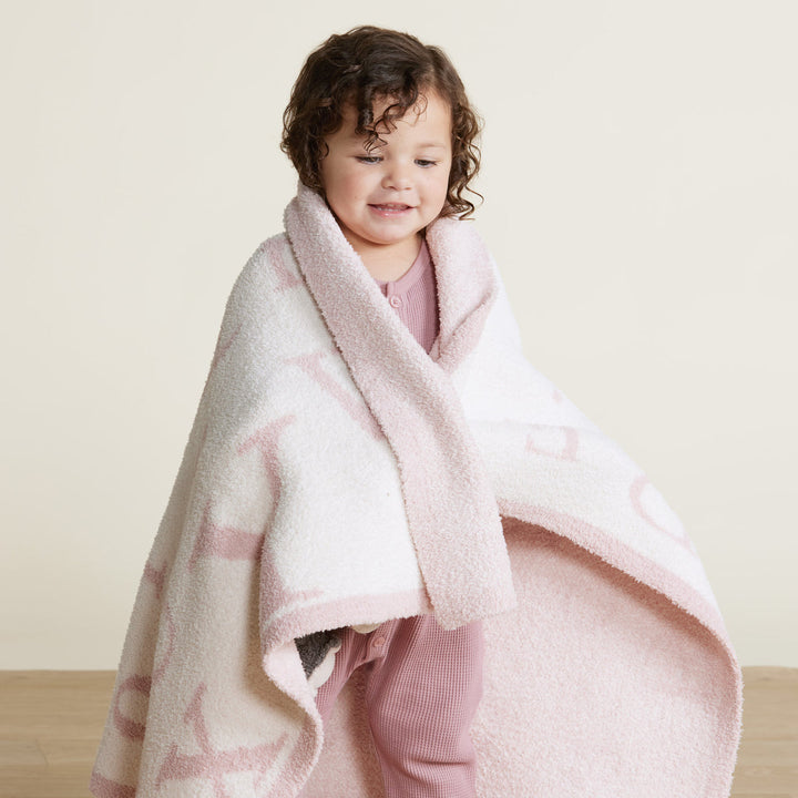 Barefoot Dreams ABC Baby Blanket - Dusty Rose