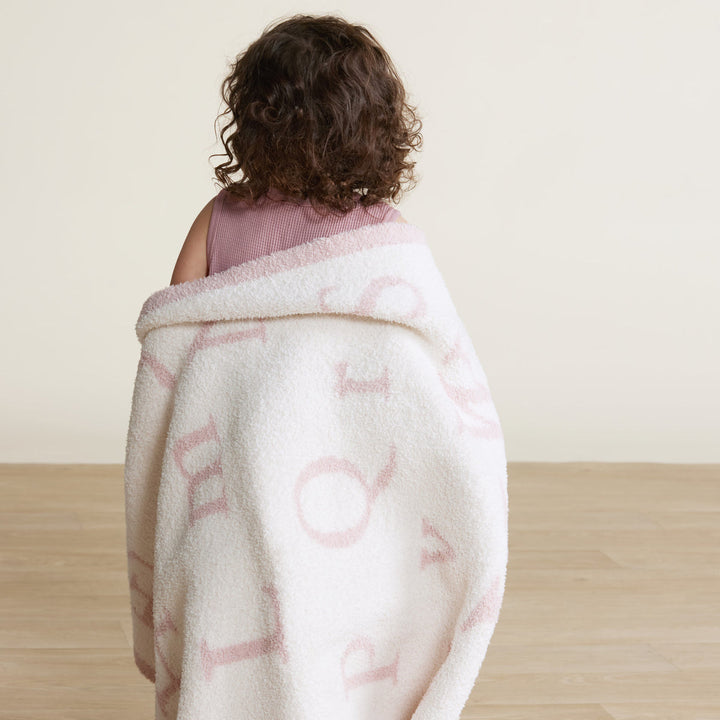 Barefoot Dreams ABC Baby Blanket - Dusty Rose