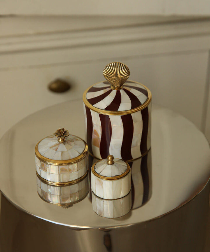 Abby Shell Circus Box Large Burgundy