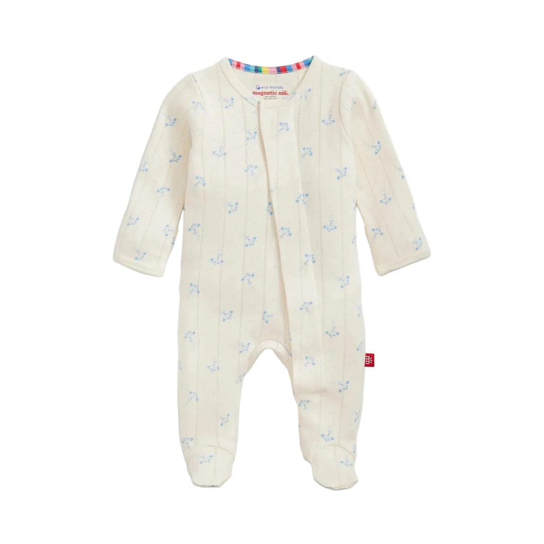 Airplanes Pointelle Magnetic Footie