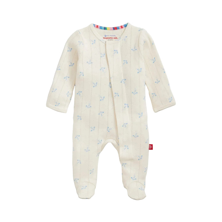Airplanes Pointelle Magnetic Footie