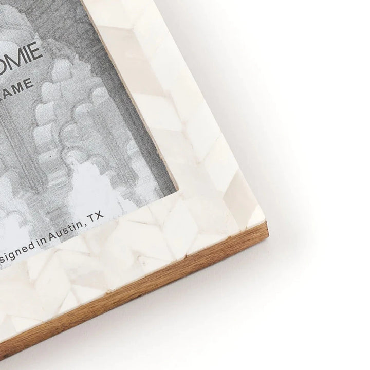 Artemis 4x6 Double Picture Frame Bone
