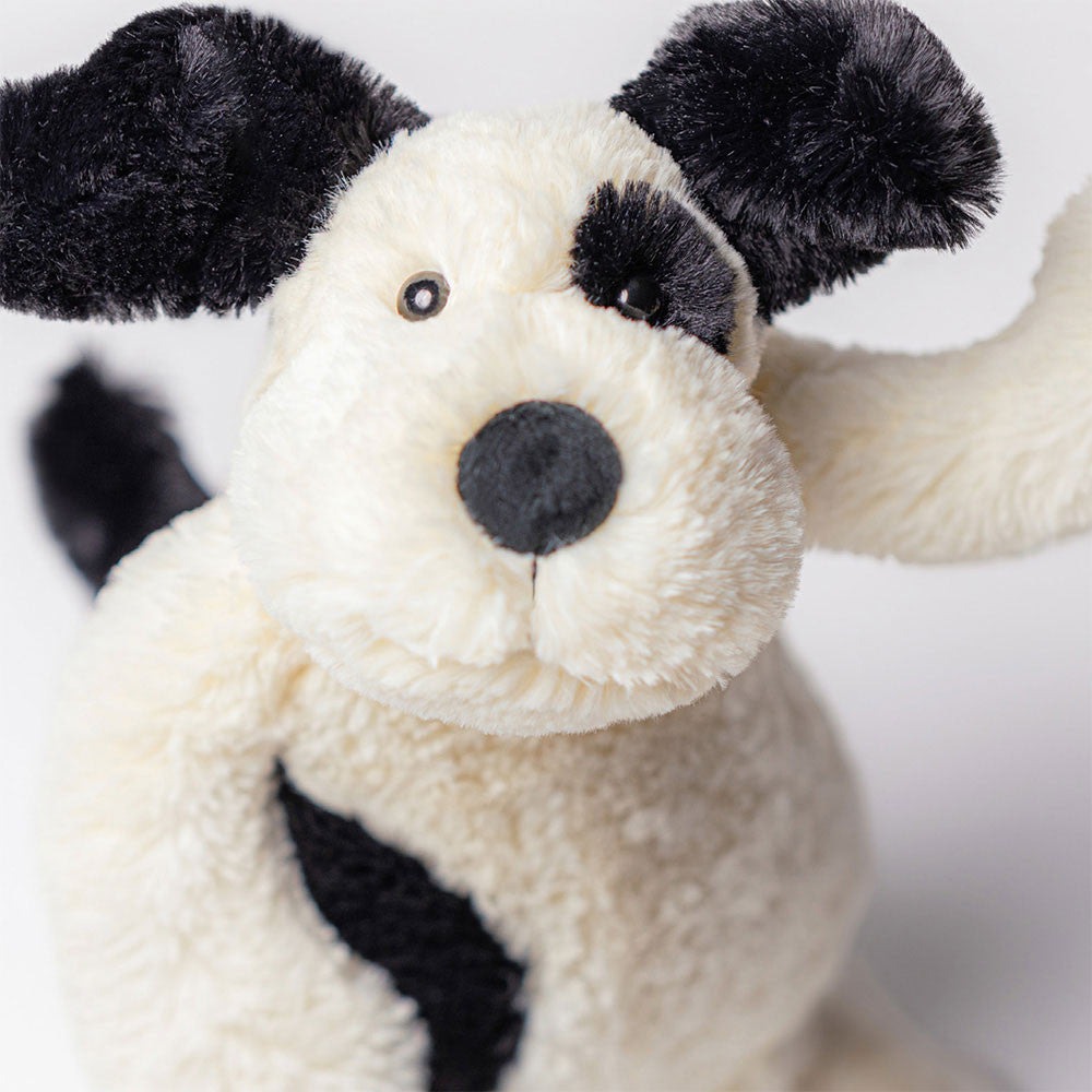 Jellycat Bashful Rufferty Black &amp; Cream Puppy Original