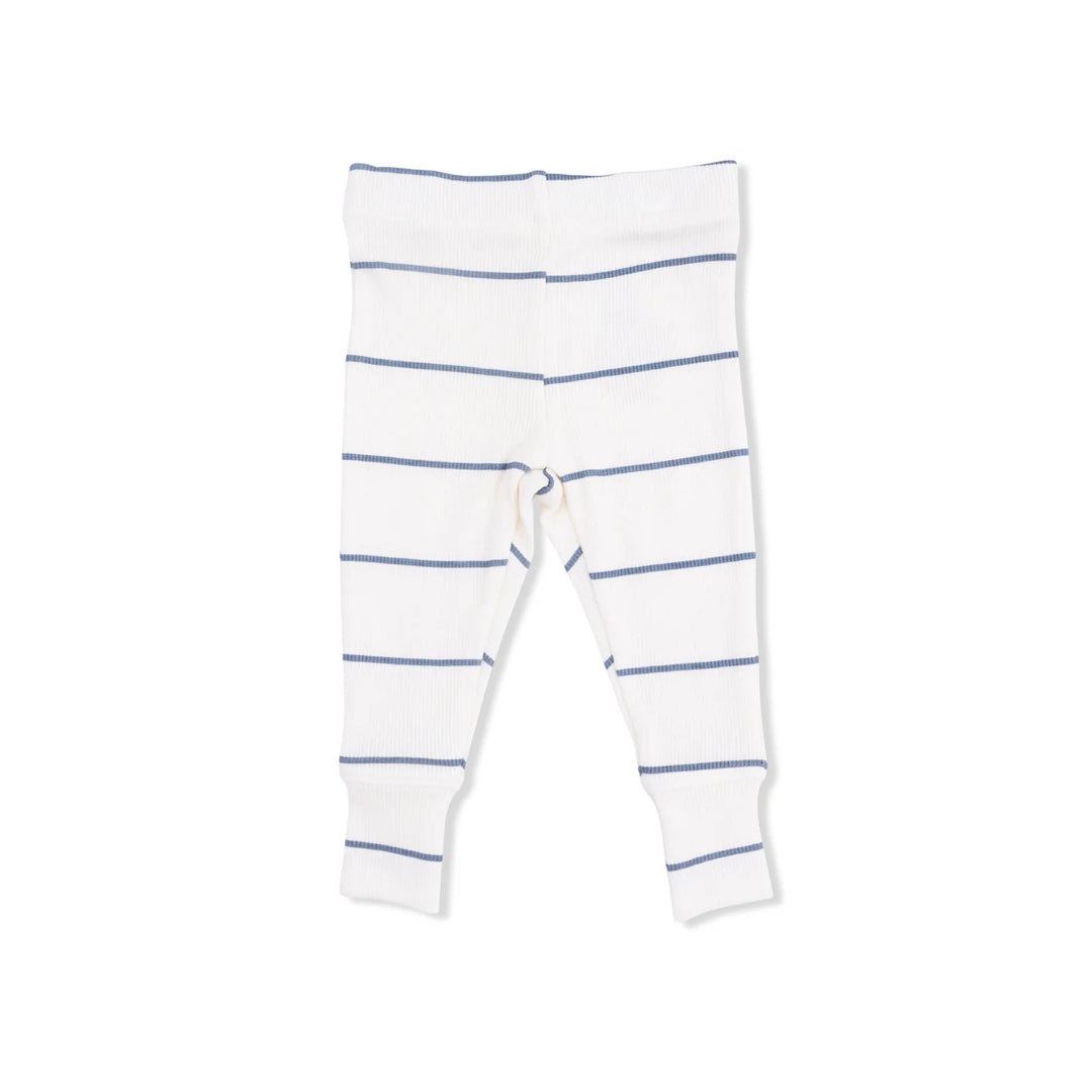 Beige Vintage Stripe L/S Henley &amp; Pant Set