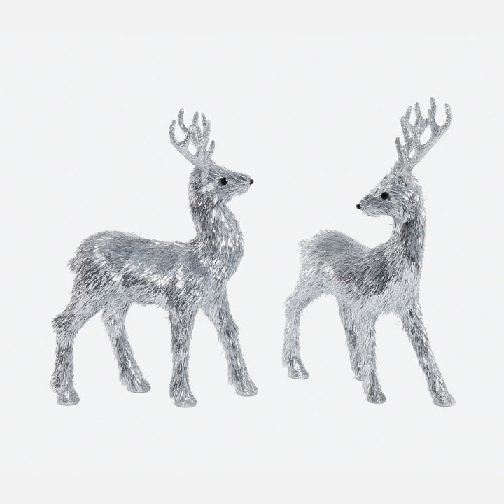 Festive Standing Deer Silver
