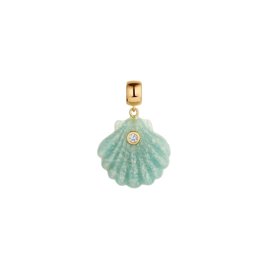 Thatch Coquille Amazonite Bail Charm