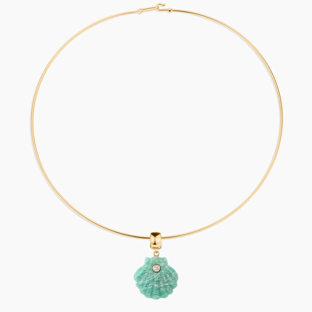Thatch Coquille Amazonite Bail Charm
