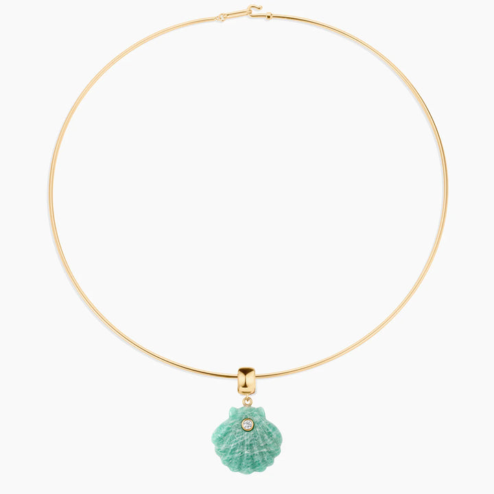 Thatch Coquille Amazonite Bail Charm