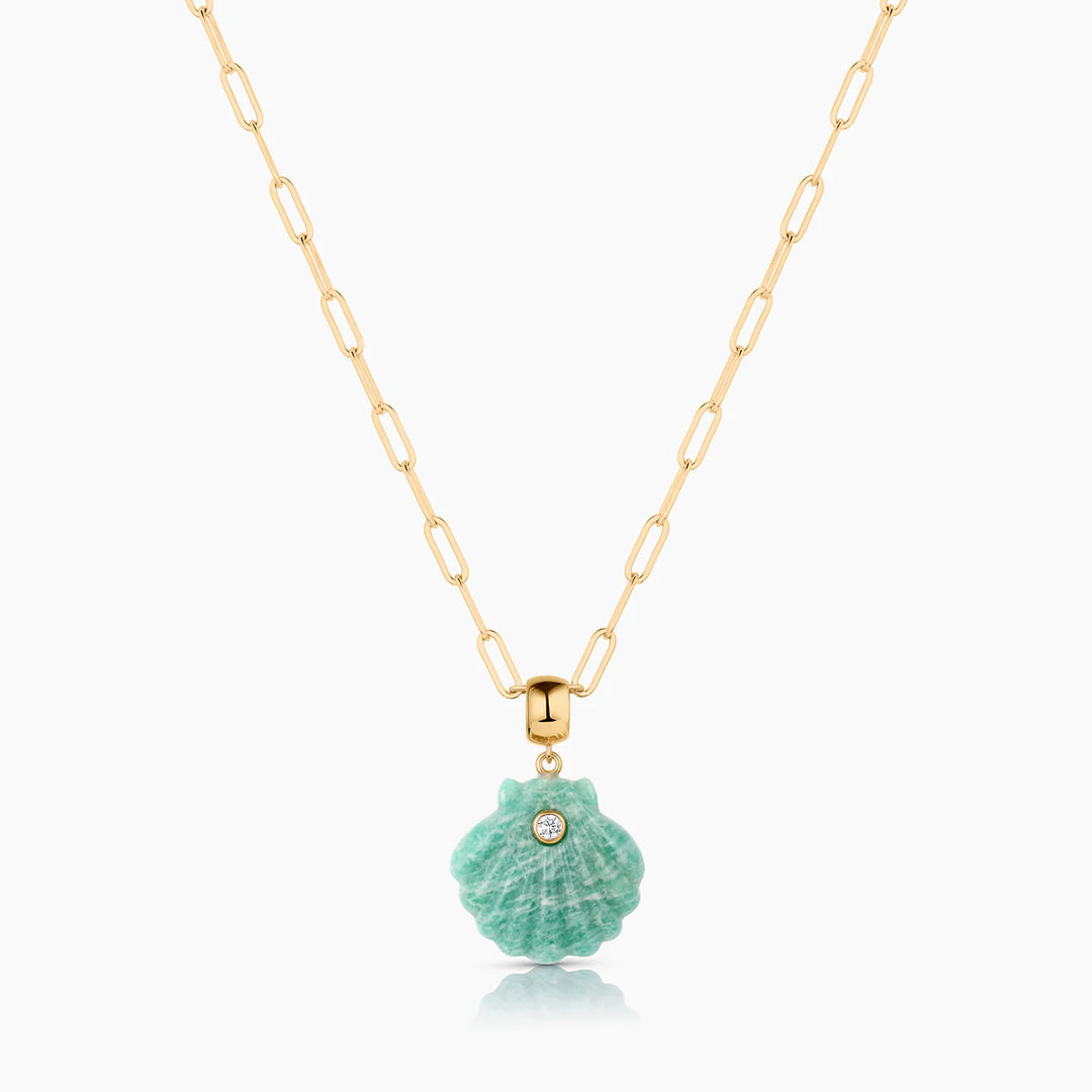 Thatch Coquille Amazonite Bail Charm