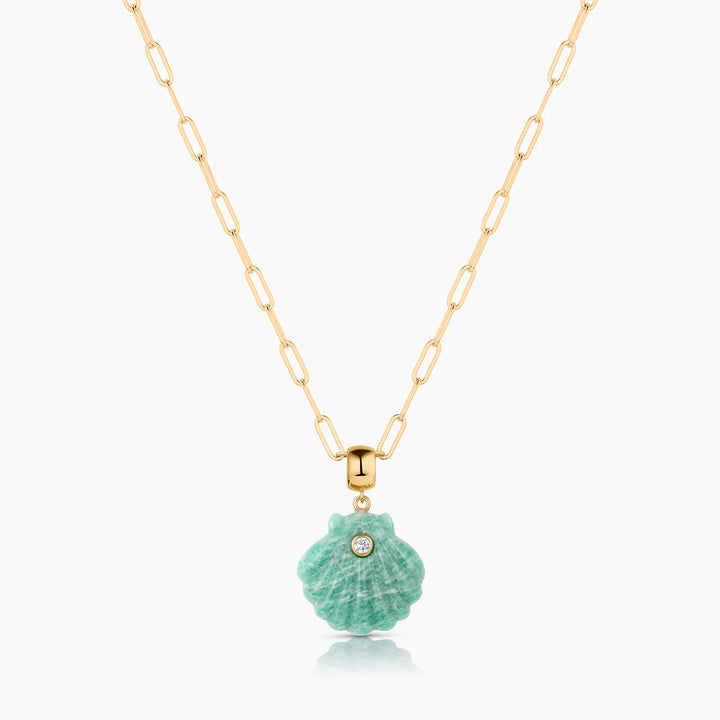 Thatch Coquille Amazonite Bail Charm
