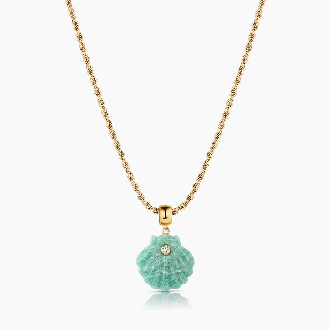 Thatch Coquille Amazonite Bail Charm