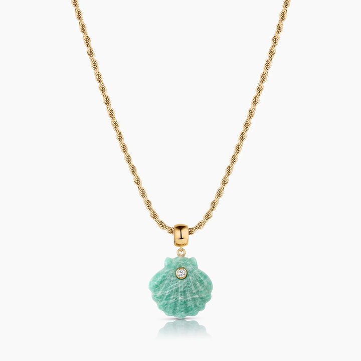 Thatch Coquille Amazonite Bail Charm