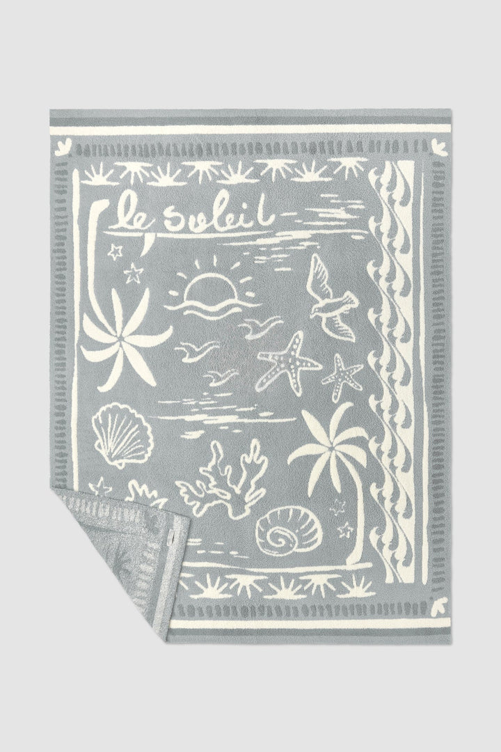 Barefoot Dreams CozyChic Le Soleil Throw 54" x 72" - Moonwater Multi