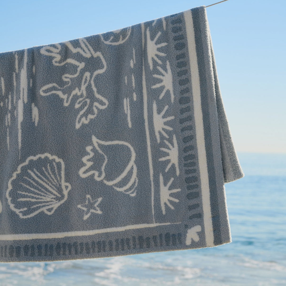 Barefoot Dreams CozyChic Le Soleil Throw 54" x 72" - Moonwater Multi