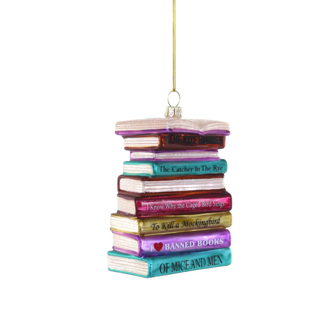 I Heart Banned Books Ornament