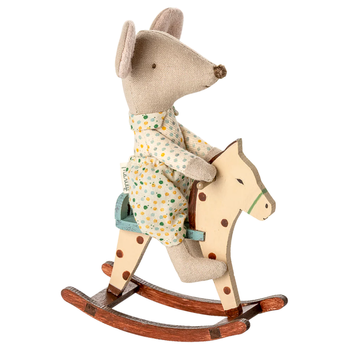 Maileg Mouse Rocking Horse - Spotted