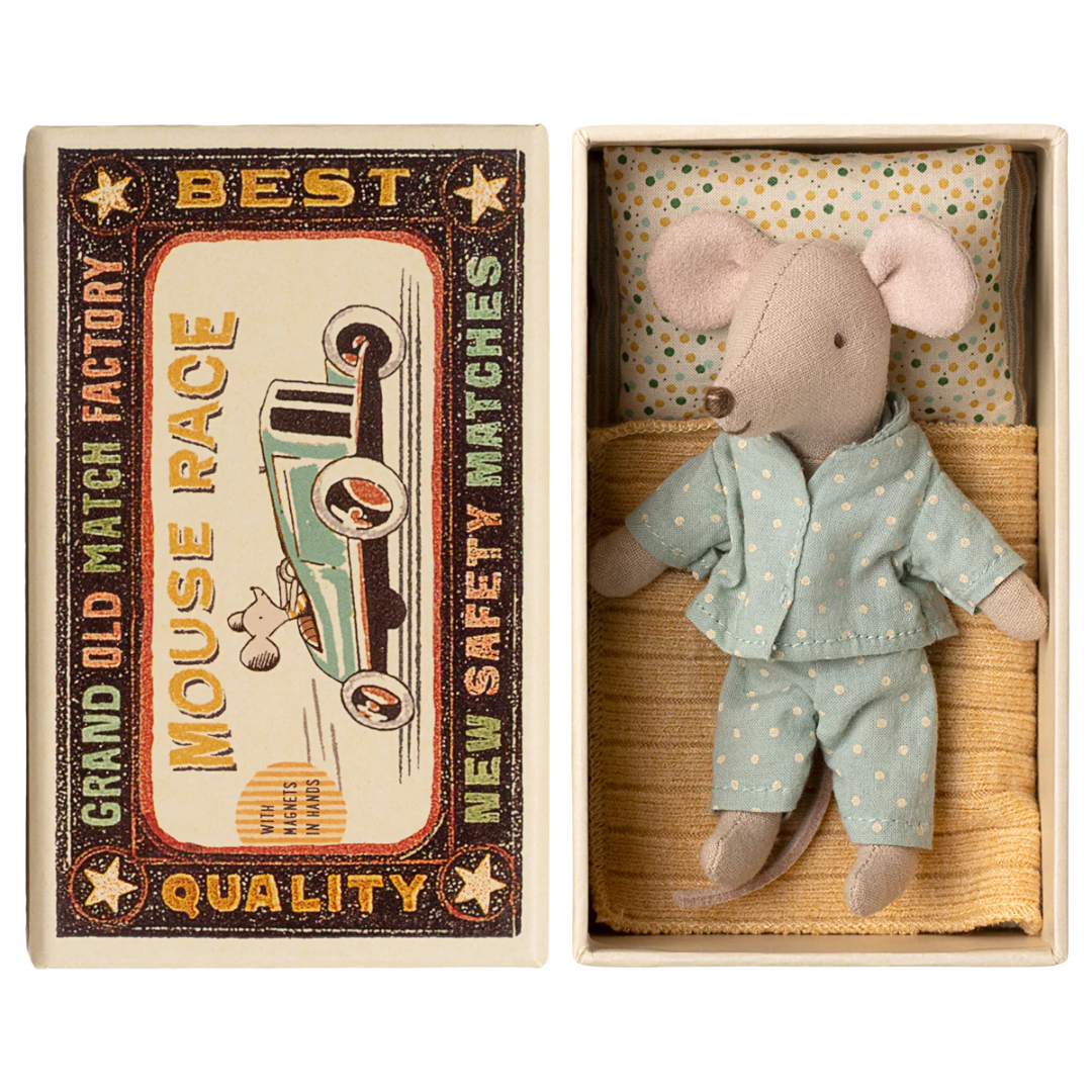 Maileg Little Brother Mouse in Matchbox