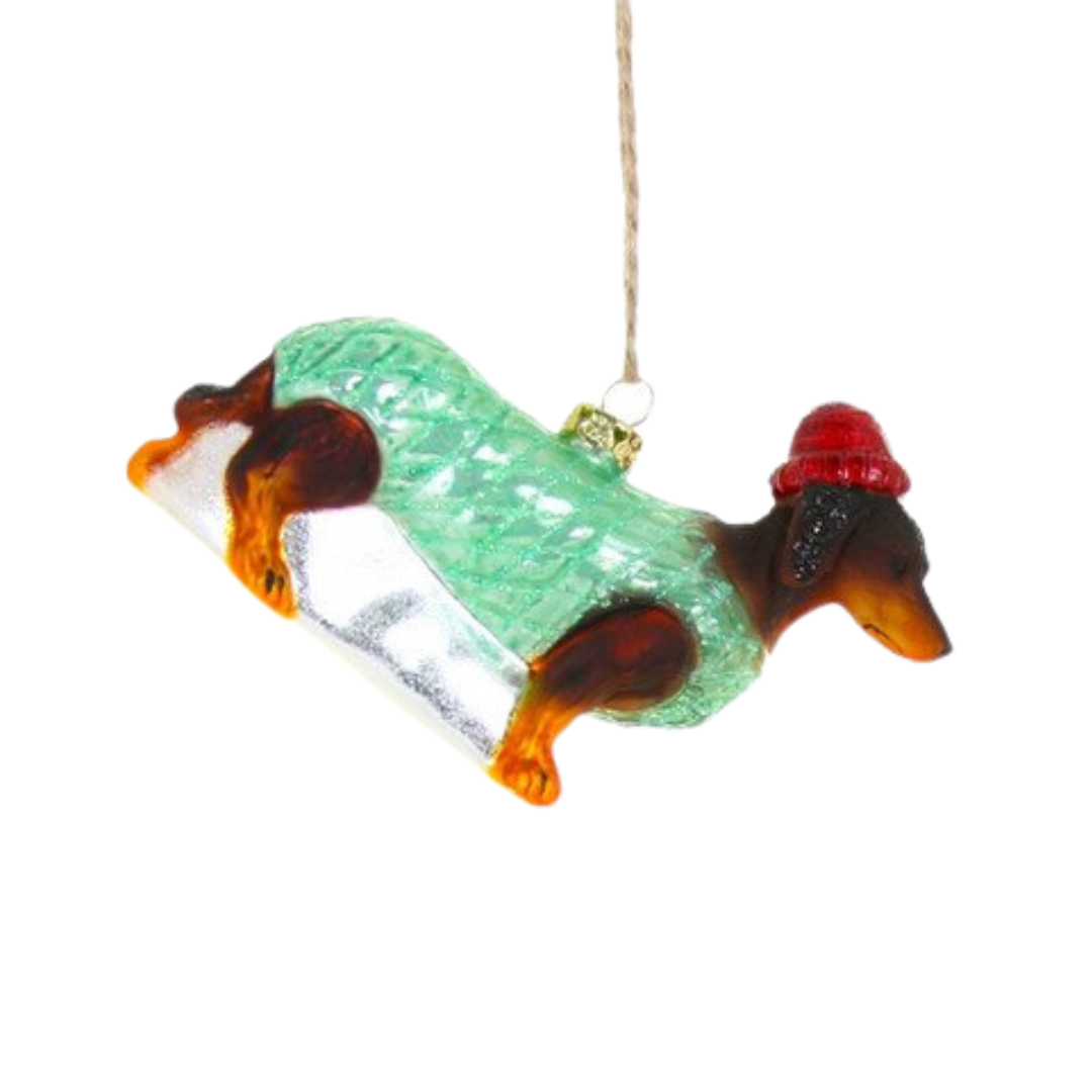 Dachshund in Sweater Ornament