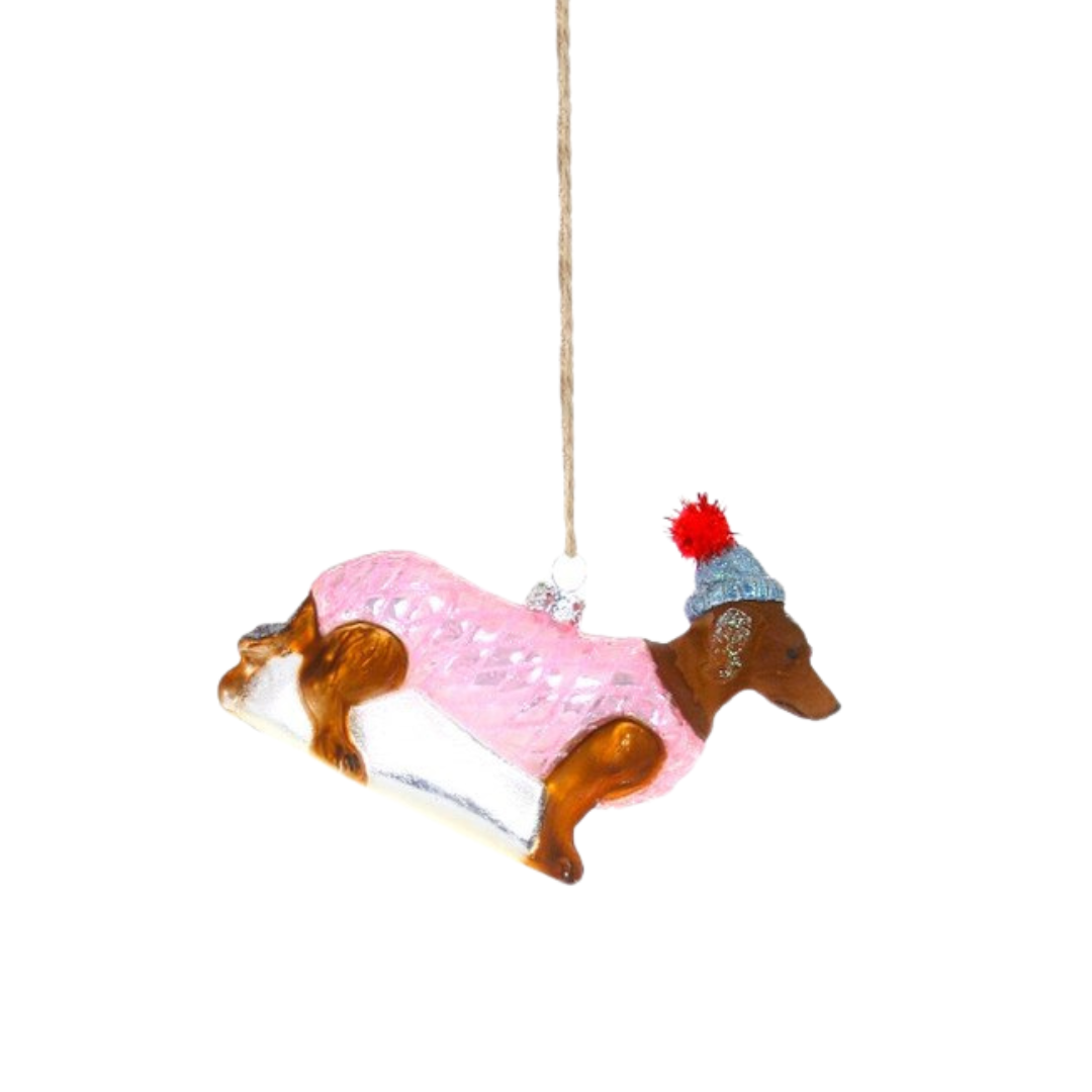 Dachshund in Sweater Ornament