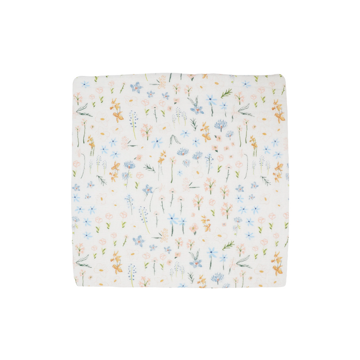 Cotton Muslin Swaddle Blanket - Pastel Petals