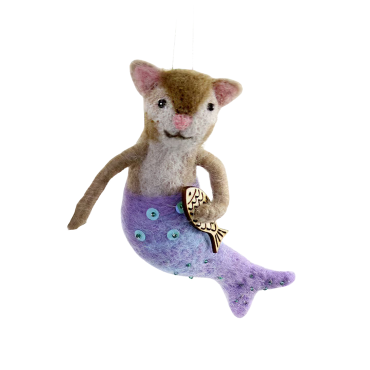 Felt Purrmaid Ornament