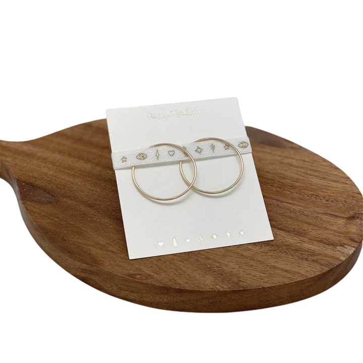 Kris Nations Featherweight Gold Filled Hoops - 34mm