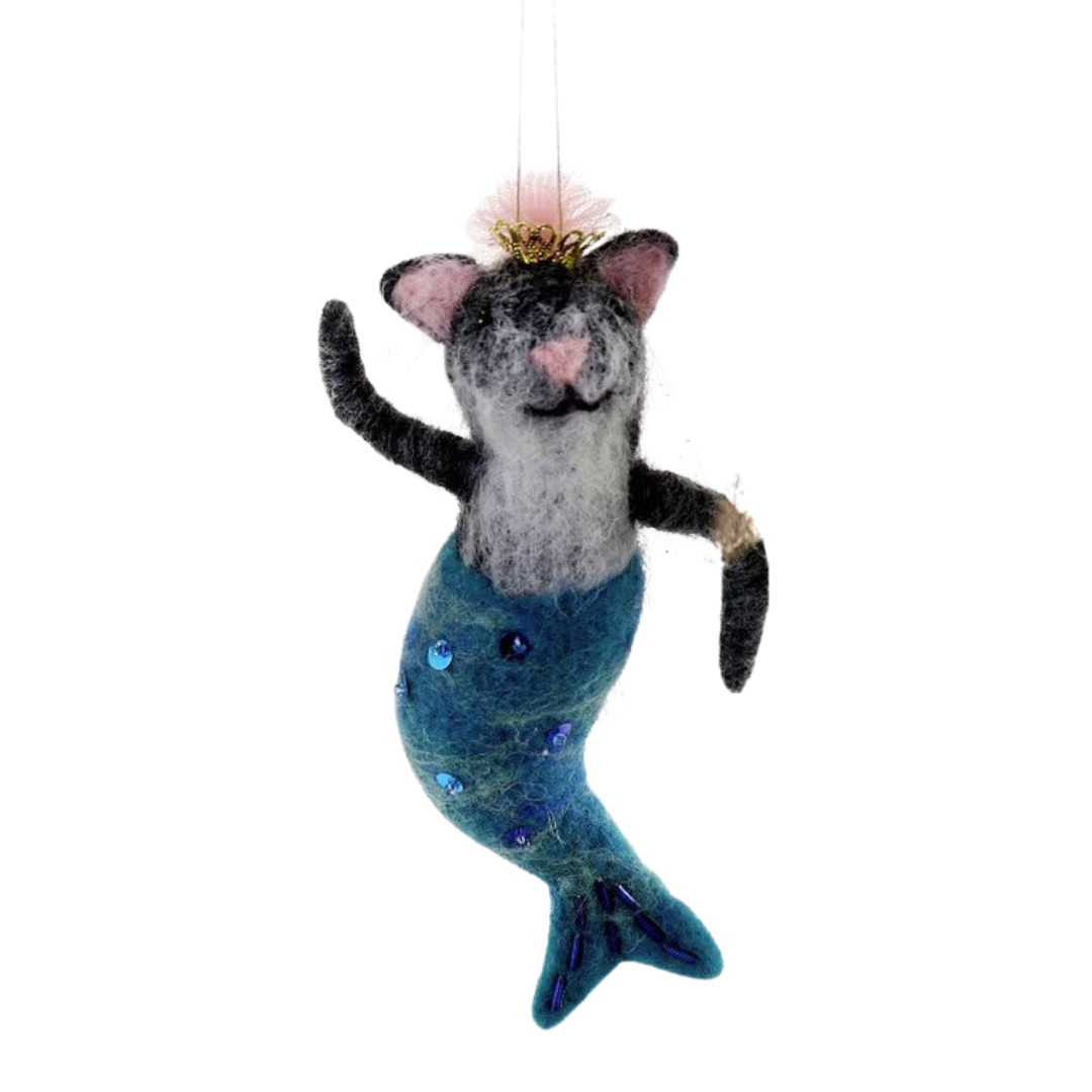 Felt Purrmaid Ornament
