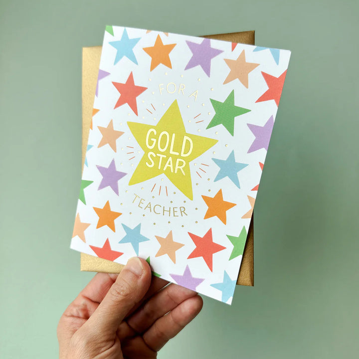 Gold Star Teacher Appreciation Card