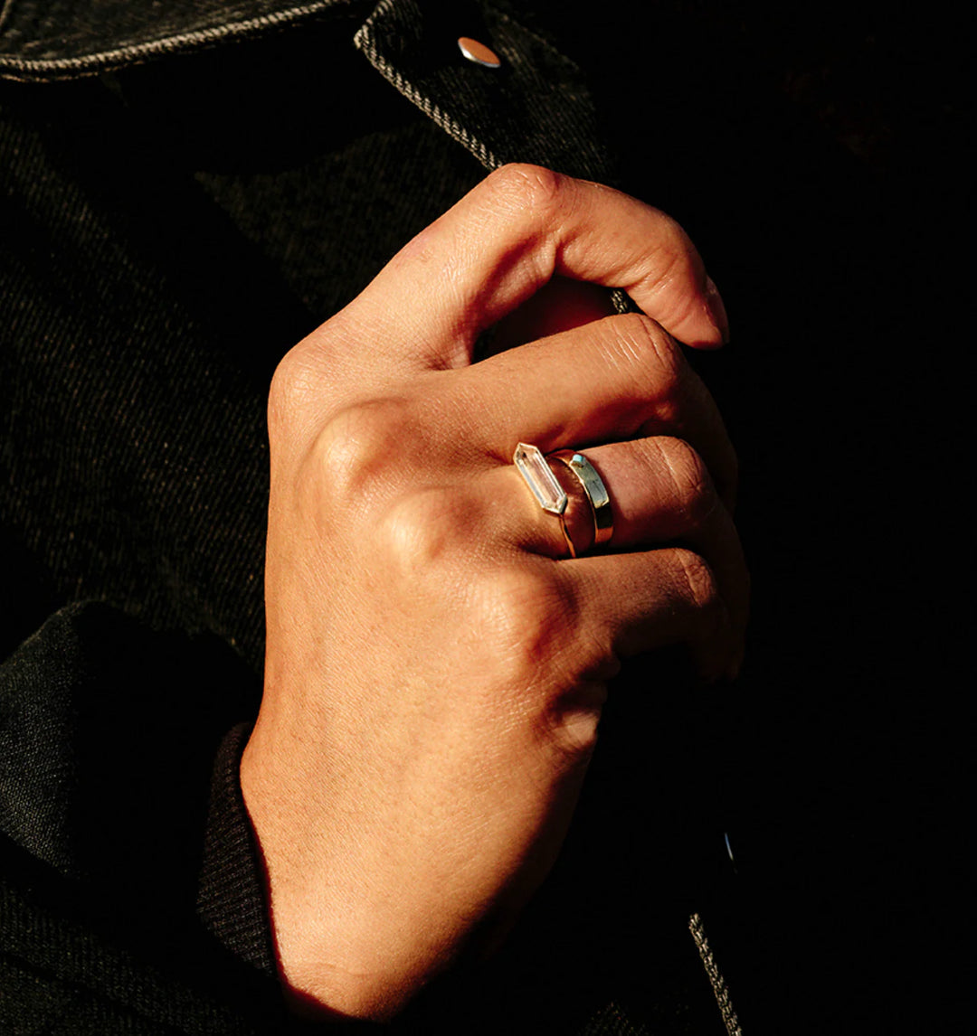 Metier 9ct Hexa Ring Crystal