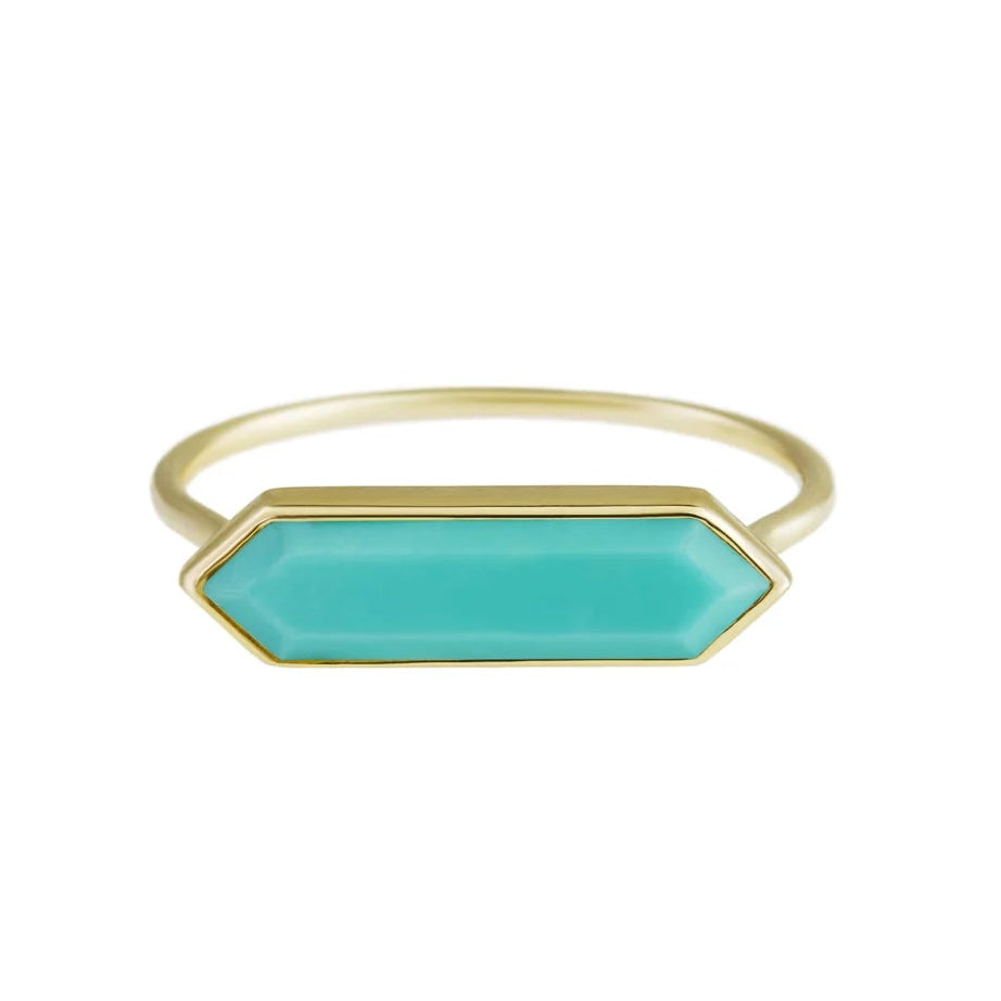 Metier 9ct Hexa Ring Turquoise