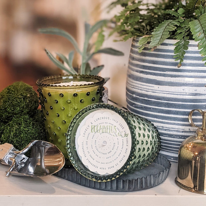 Hobnail Candle 16oz - Eucalyptus 