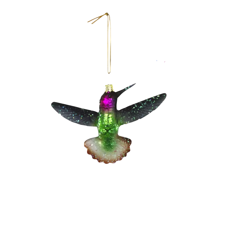 Ruby Throated Hummingbird Ornament