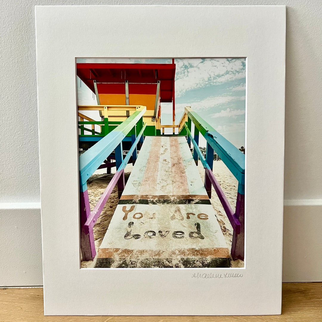 “You Are Loved” Rainbow Tower 8" x 10" Matted Print