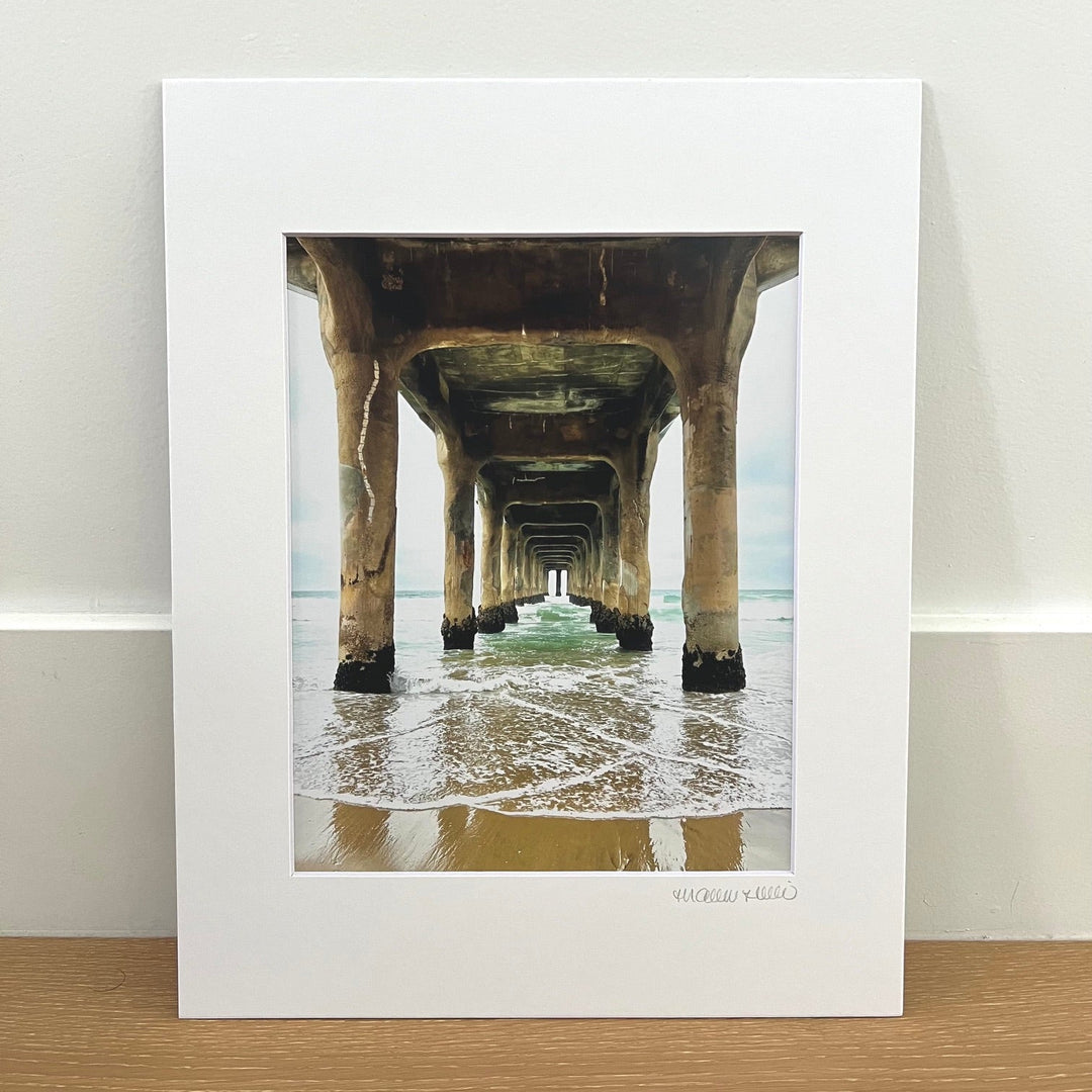 Manhattan Beach Under the Pier 8" x 10" Matted Print