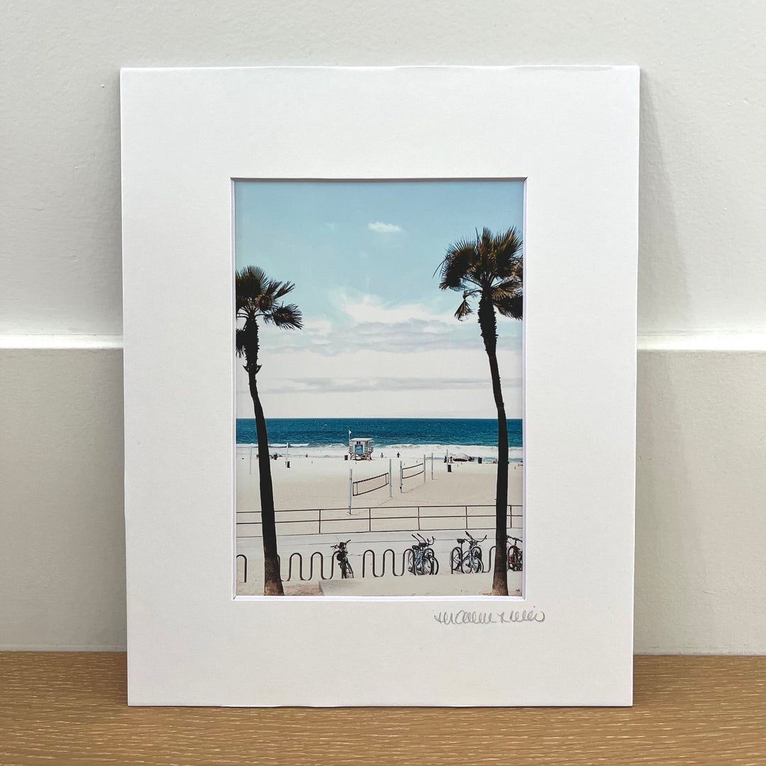 Volleyball Nets &amp; Lifeguard Tower 5" x 7" Matted Print