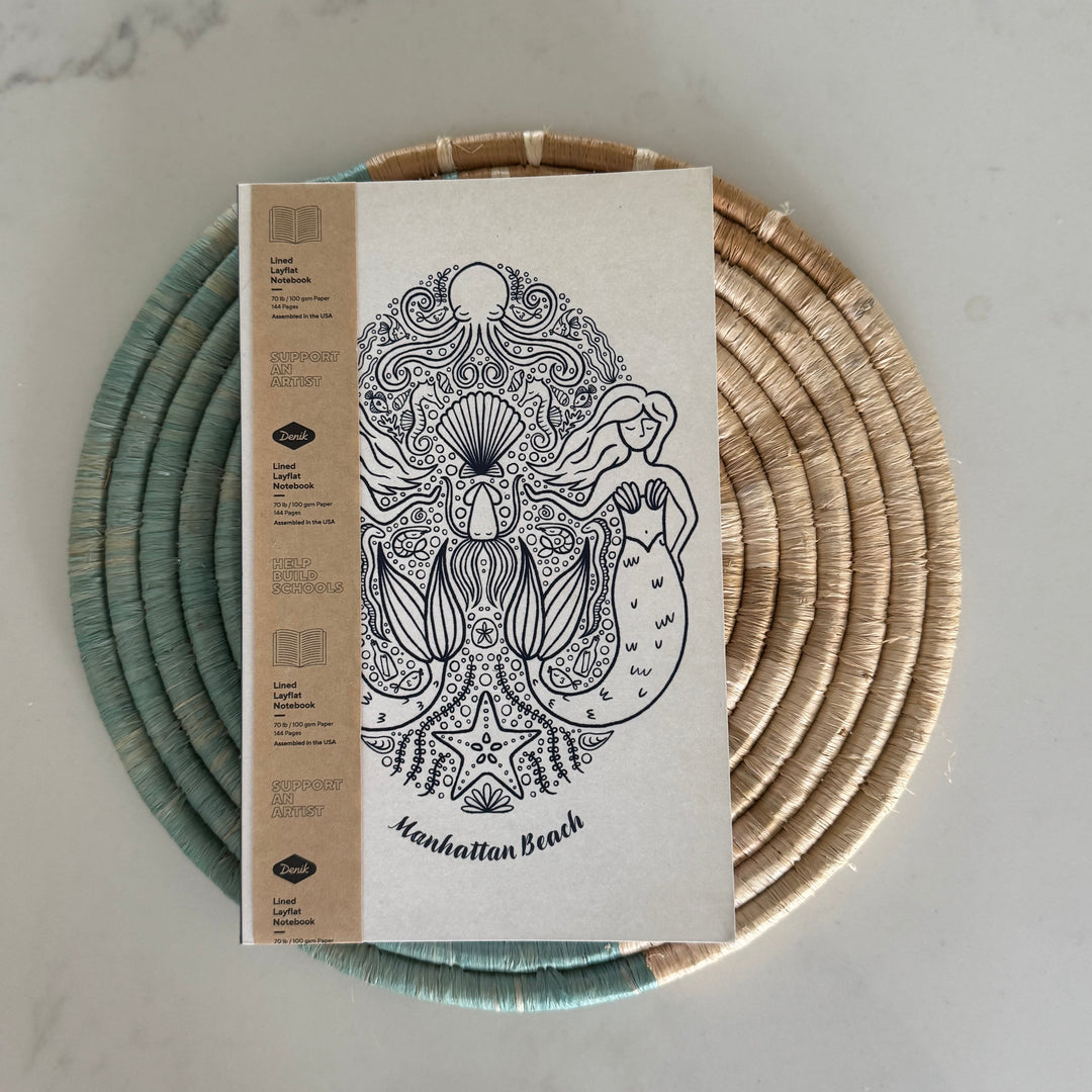 Manhattan Beach Lined Layflat Notebook - Mermaid