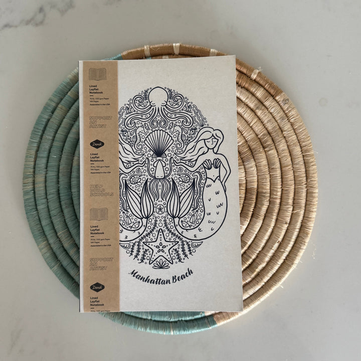 Manhattan Beach Lined Layflat Notebook - Mermaid