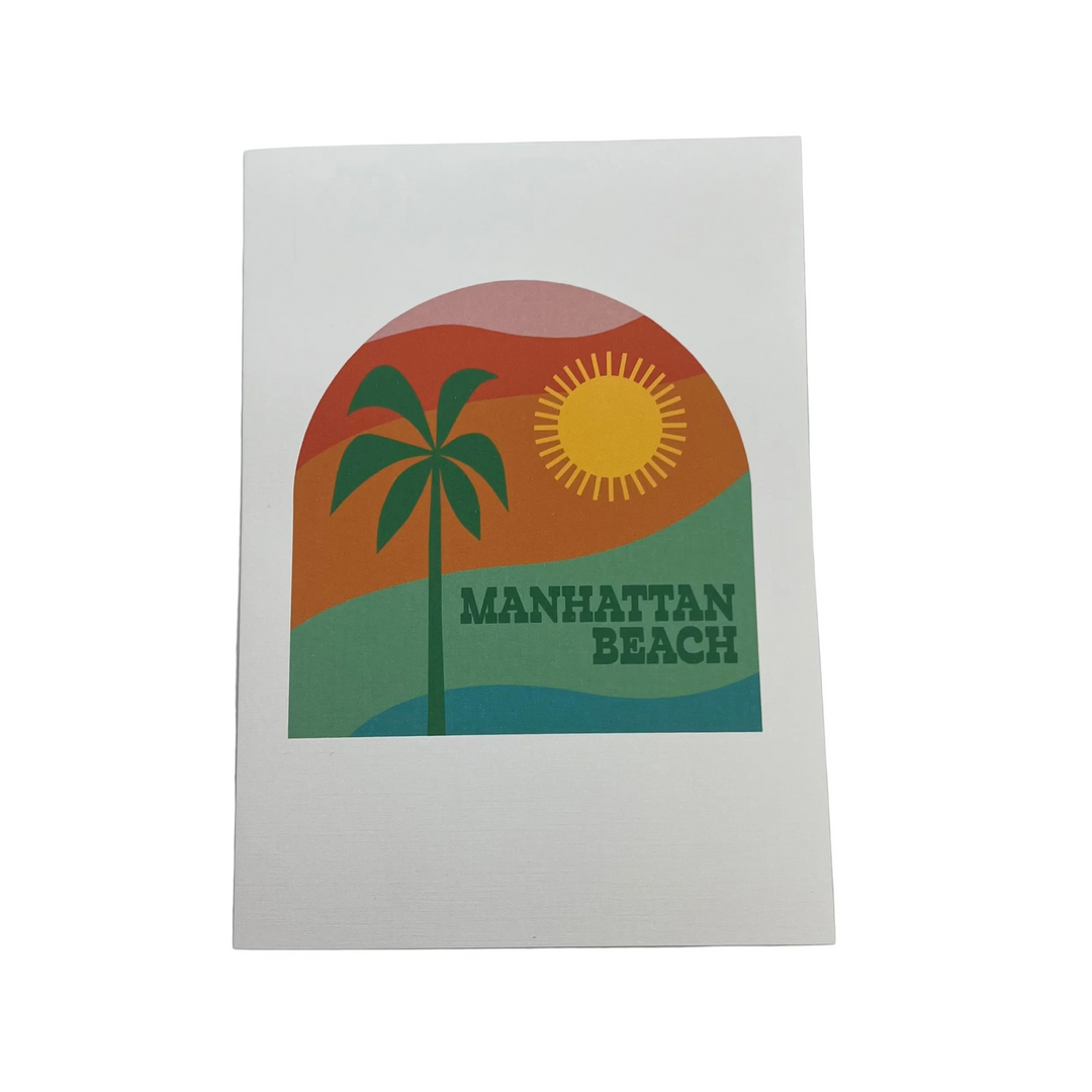 Manhattan Beach Palm Tree Card