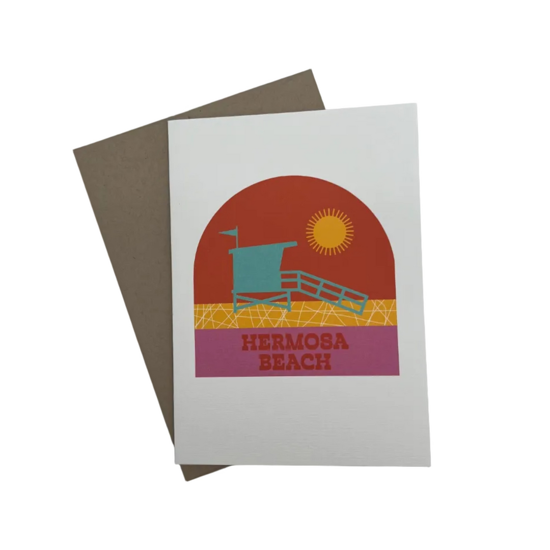 Hermosa Beach Lifeguard Tower Card