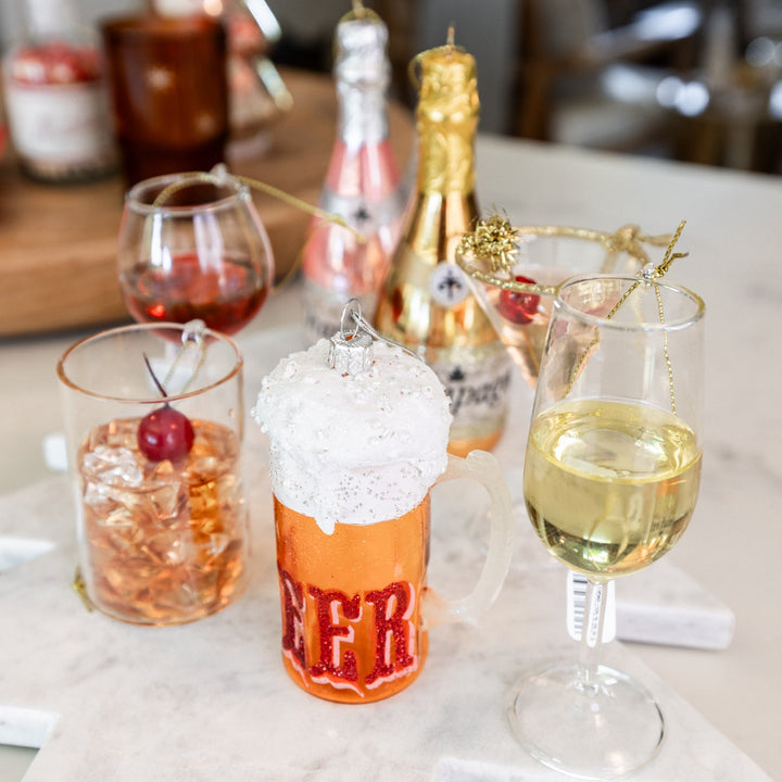 White Wine Glass Ornament