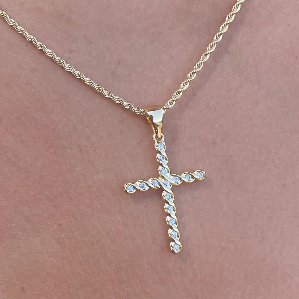 Joy Dravecky Vintage French Cross Necklace