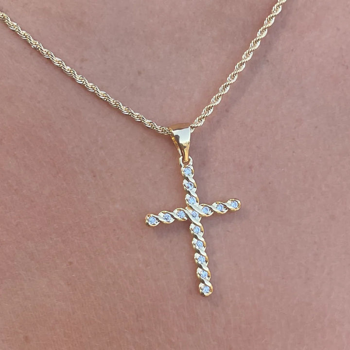 Joy Dravecky Vintage French Cross Necklace