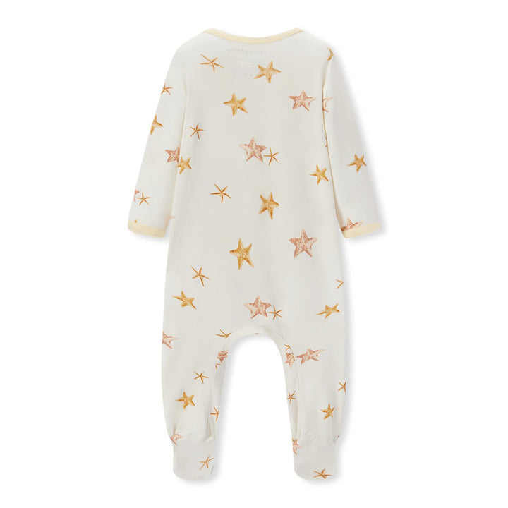 Luxe Stretch Zipper Footed Romper Starfish Dreams