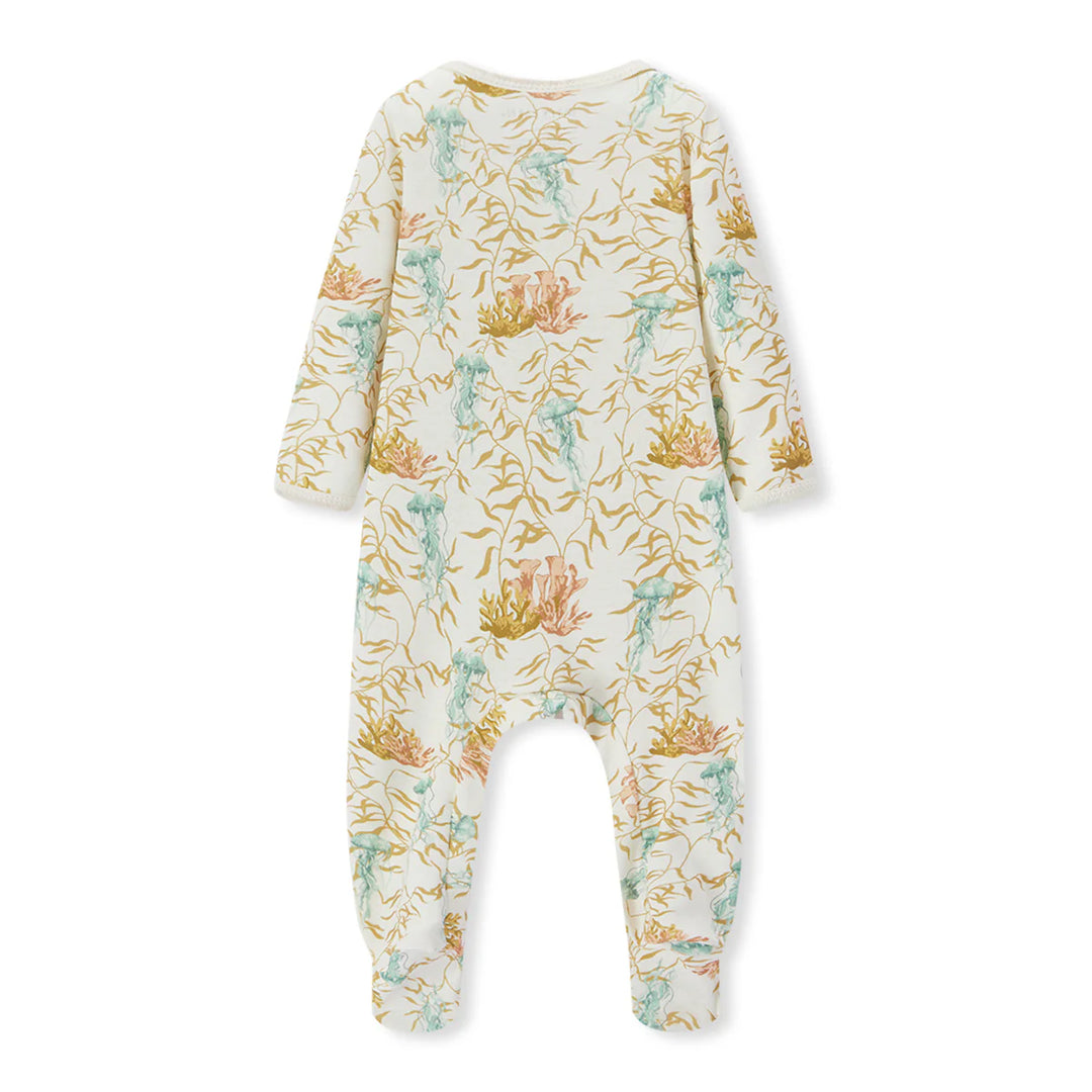 Under the Sea Organic Cotton Zipper Footed Romper