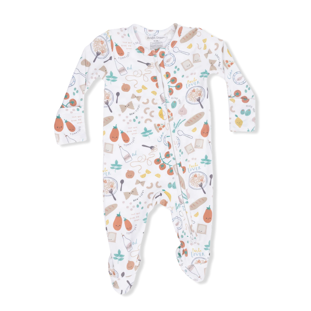Pasta Lovers 2 Way Zipper Footie