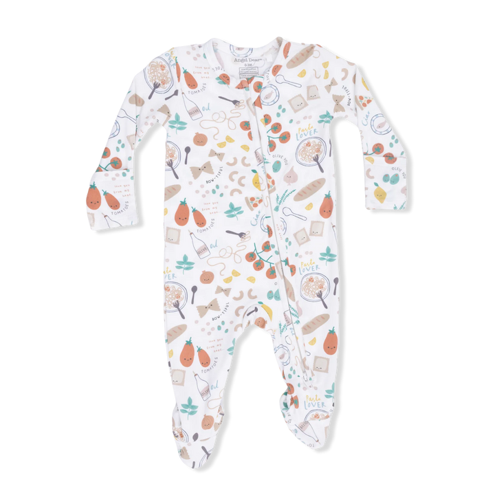 Pasta Lovers 2 Way Zipper Footie